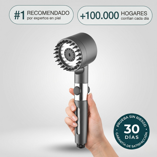 Cabezal de Ducha con Filtro Iónico para Piel Sensible y Cabello Dañado