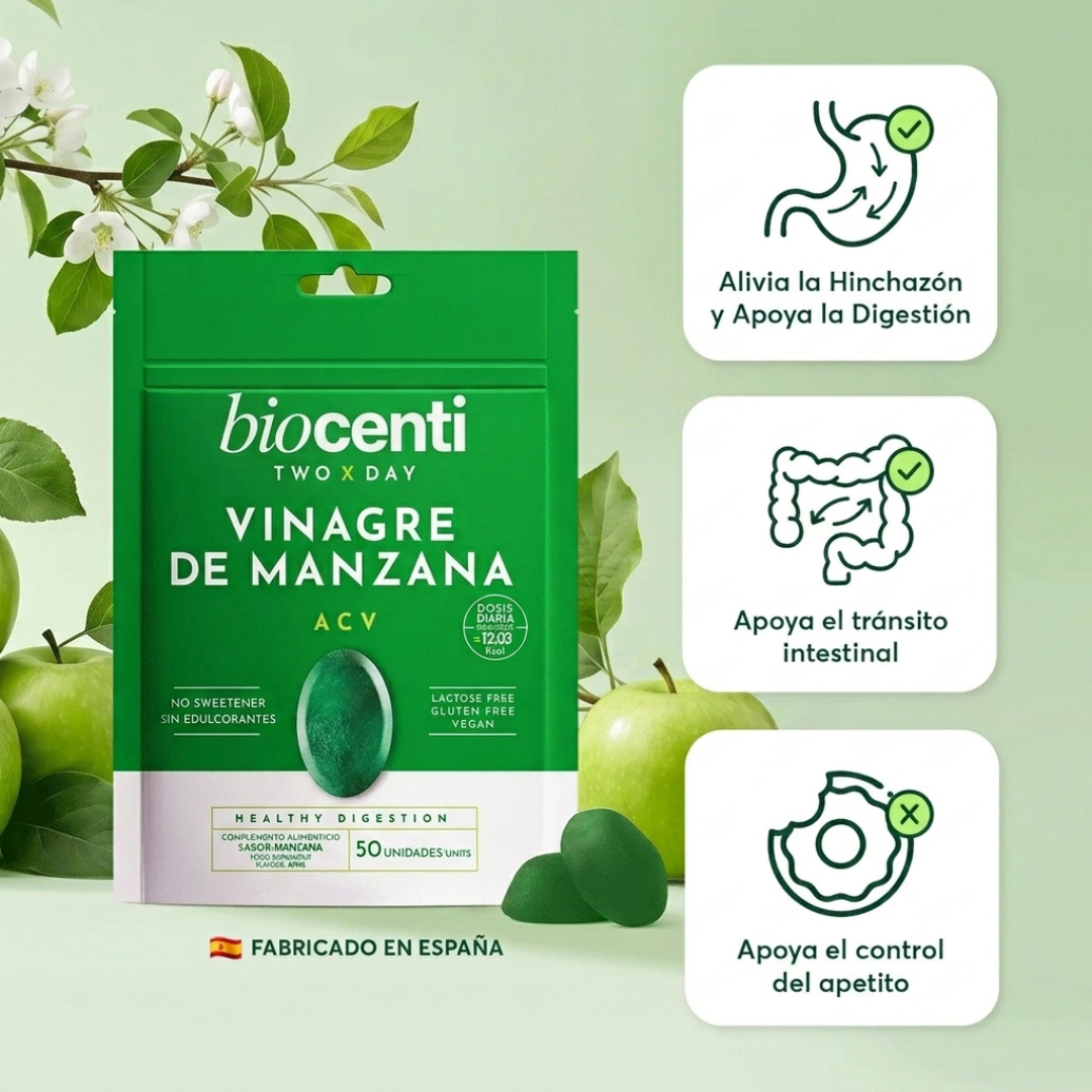 Gominolas de Vinagre De Manzana, Vitamina C y Pectina de Biocenti