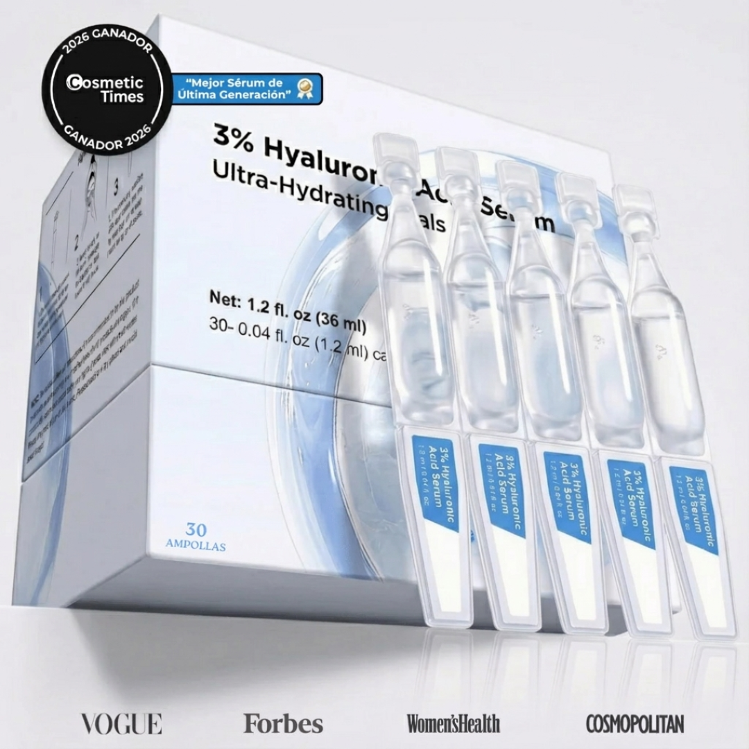 Sérum Ultra Hidratante con 3% de Ácido Hialurónico de Biocenti (30 Ampollas)