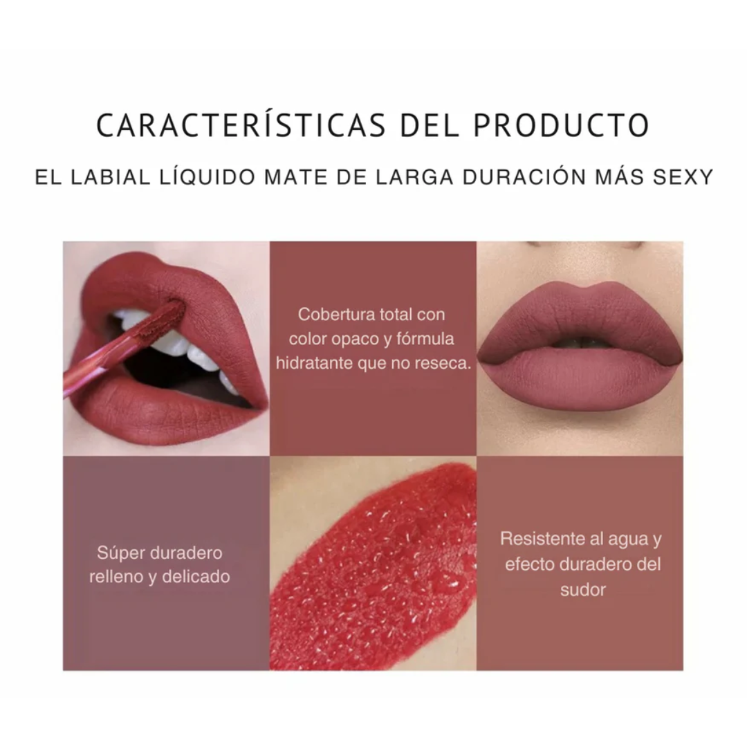 Set de 6 Labiales Líquidos Mate Handaiyan