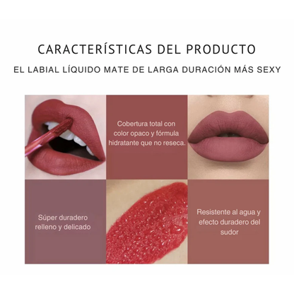 Set de 6 Labiales Líquidos Mate Handaiyan