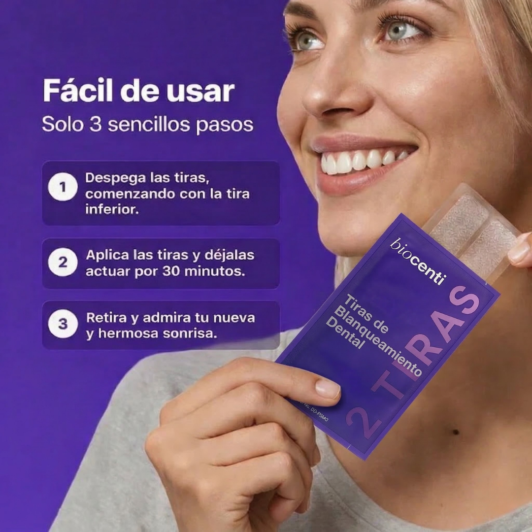 Tiras Blanqueadoras Dentales de Biocenti
