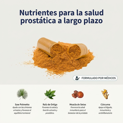 Prostate Health™ – Fórmula Natural para la Salud de la Próstata, Vejiga y Vitalidad Masculina (90 Cáp)
