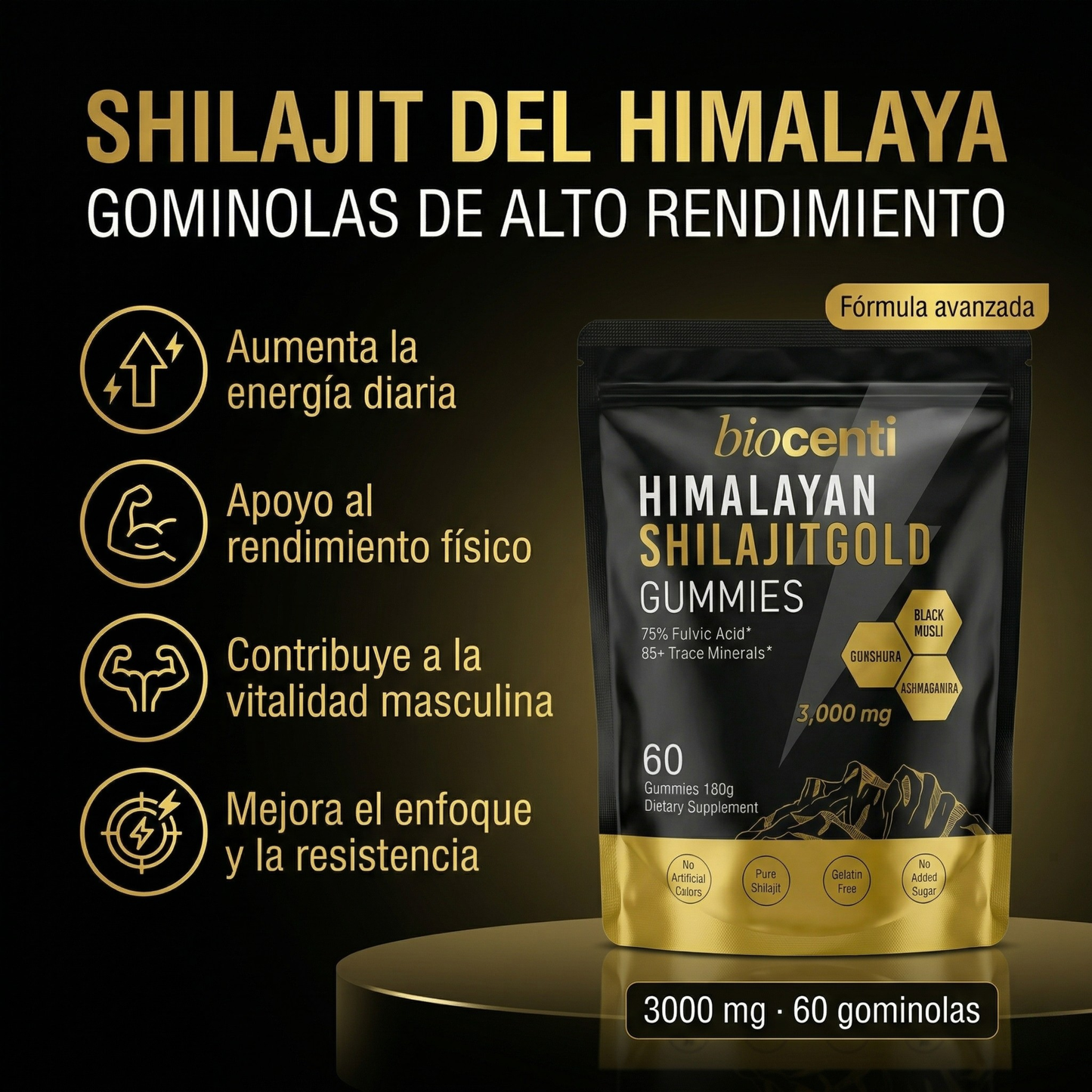 Biocenti | Gominolas de Shilajit del Himalaya