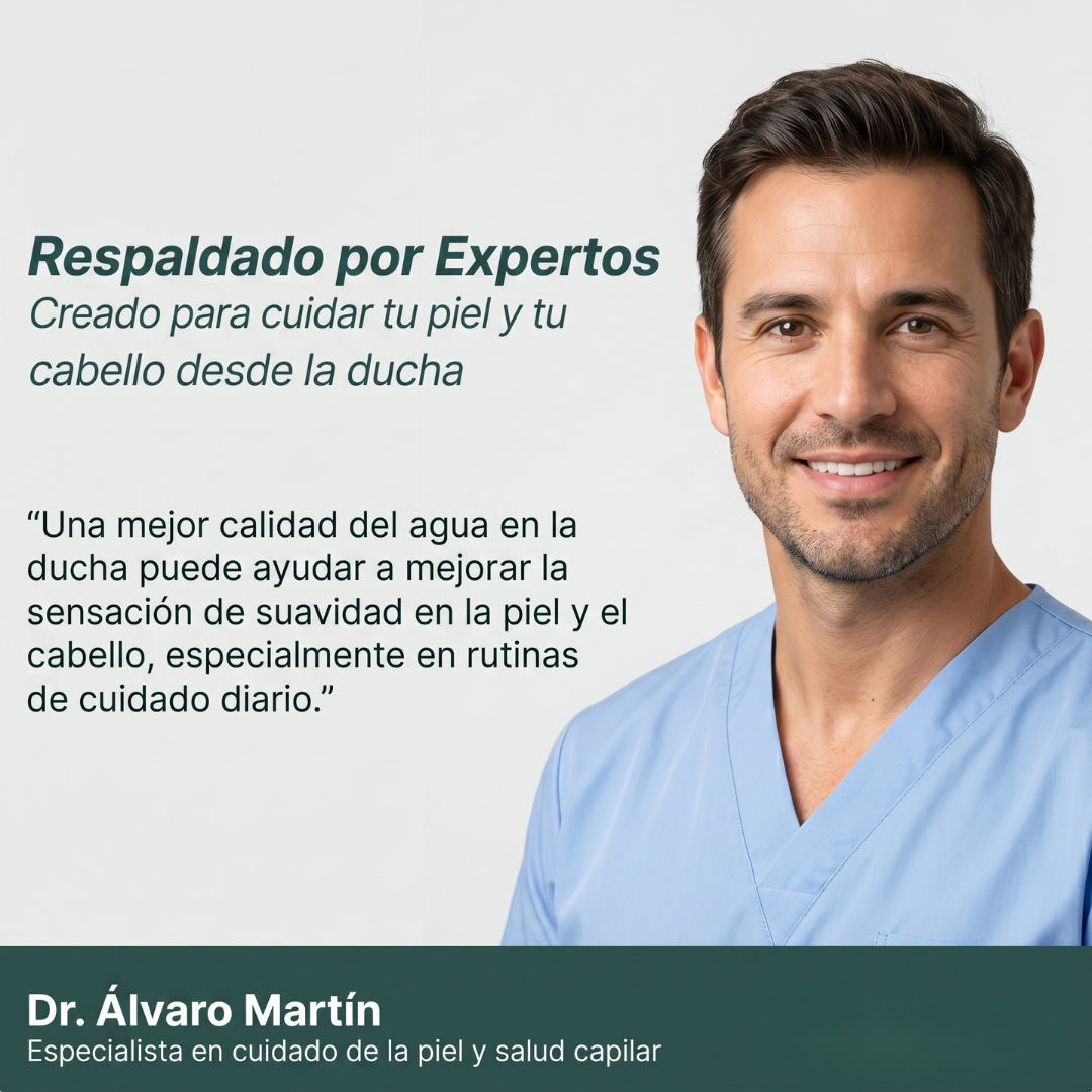 Cabezal de Ducha con Filtro Iónico para Piel Sensible y Cabello Dañado