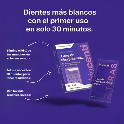 Tiras Blanqueadoras Dentales de Biocenti