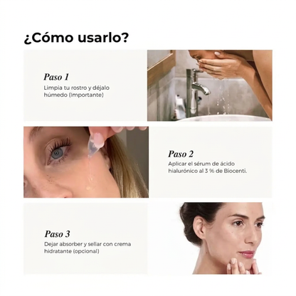 Sérum Ultra Hidratante con 3% de Ácido Hialurónico de Biocenti (30 Ampollas)