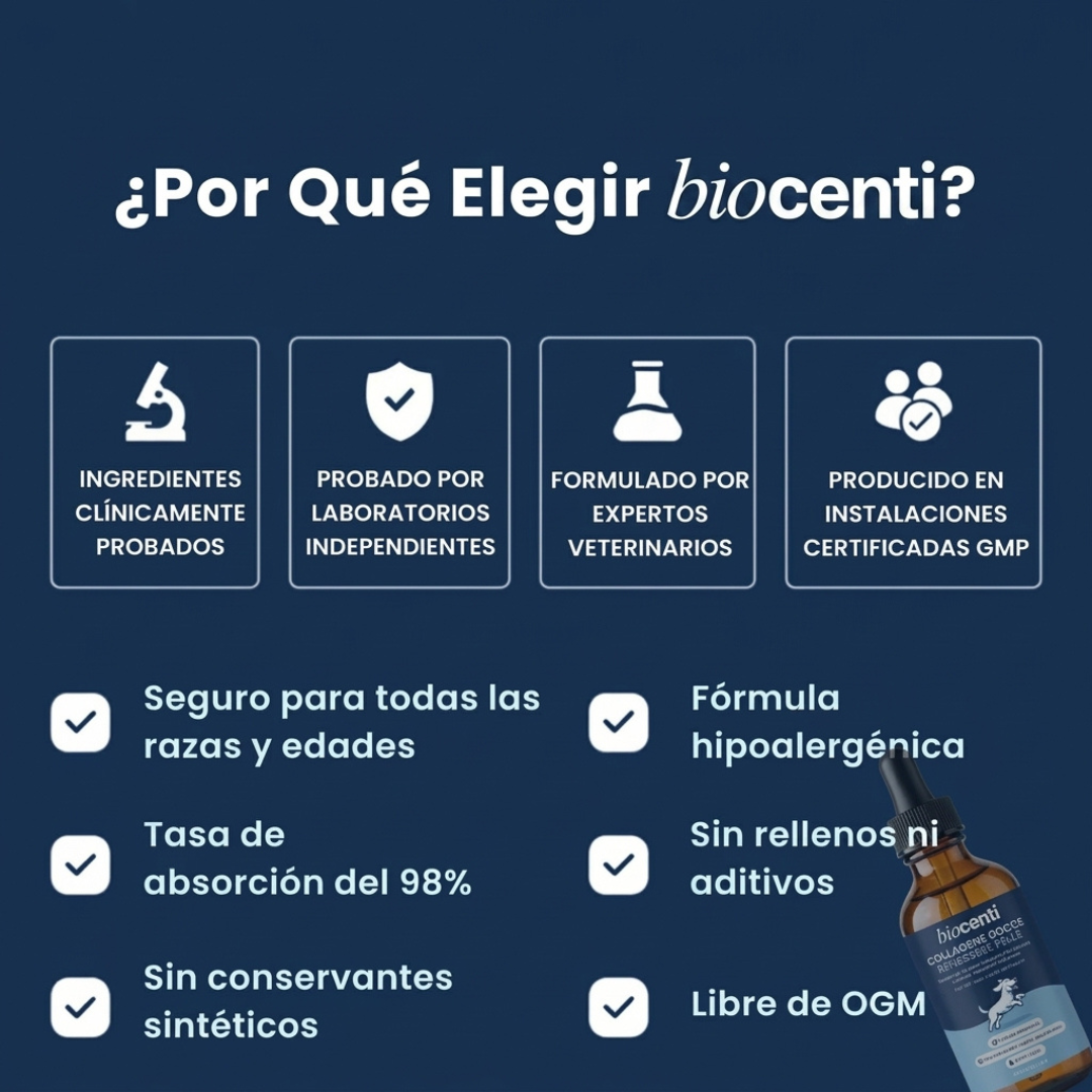 Colágeno Líquido Premium Para Mascotas de Biocenti