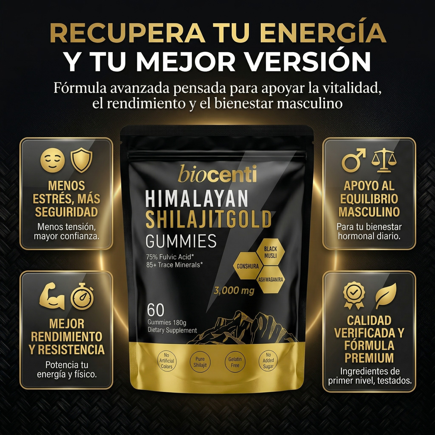 Biocenti | Gominolas de Shilajit del Himalaya