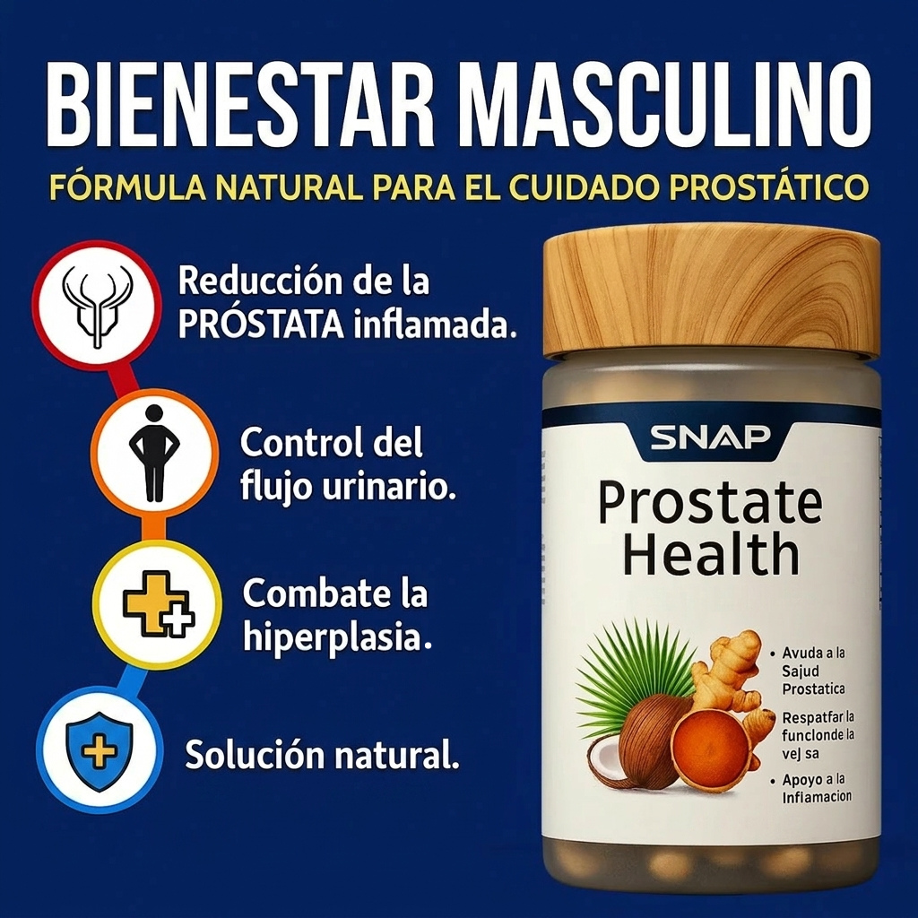 Prostate Health™ – Fórmula Natural para la Salud de la Próstata, Vejiga y Vitalidad Masculina (90 Cáp)