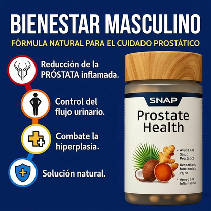 Prostate Health™ – Fórmula Natural para la Salud de la Próstata, Vejiga y Vitalidad Masculina (90 Cáp)