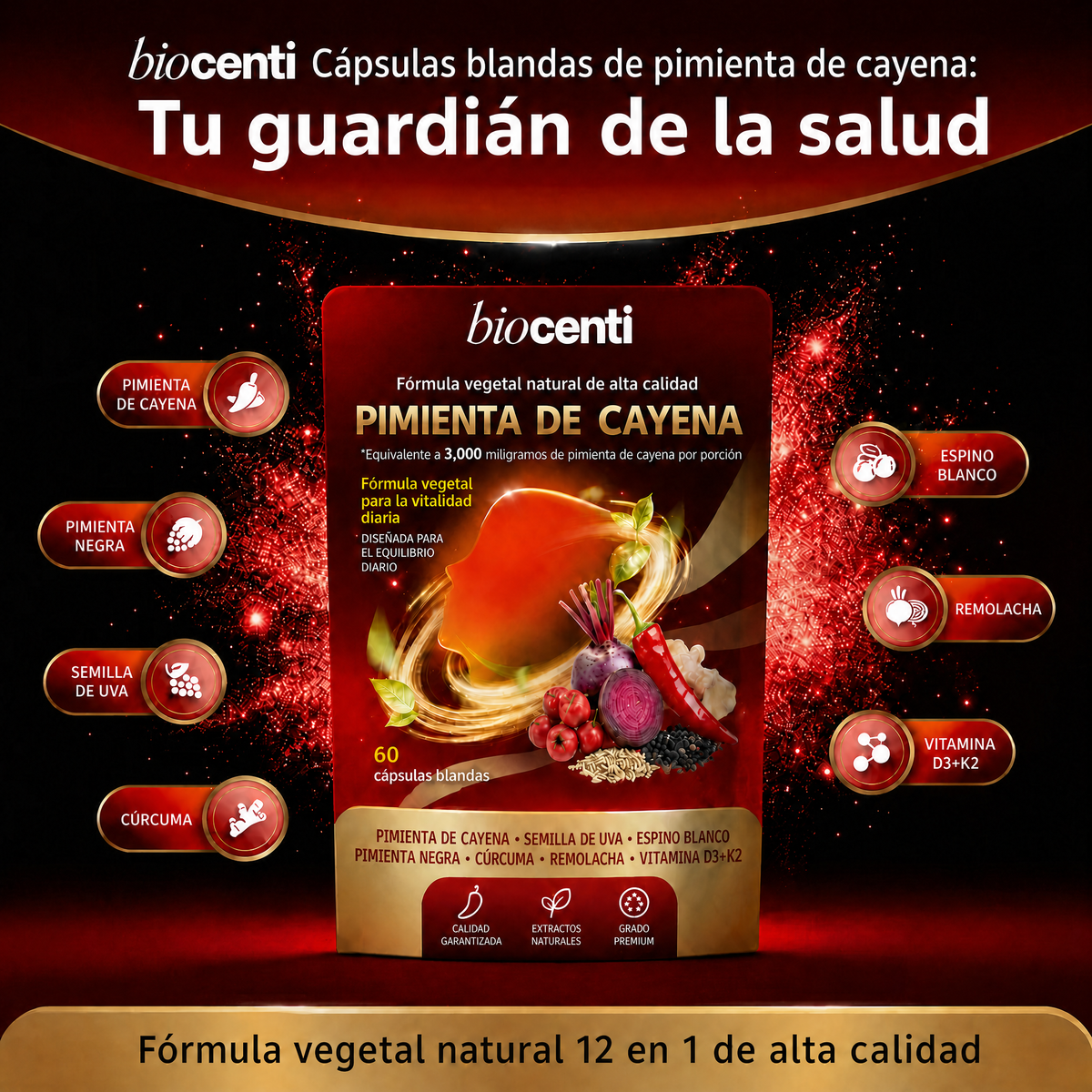Fórmula Herbal de Cayena de Biocenti