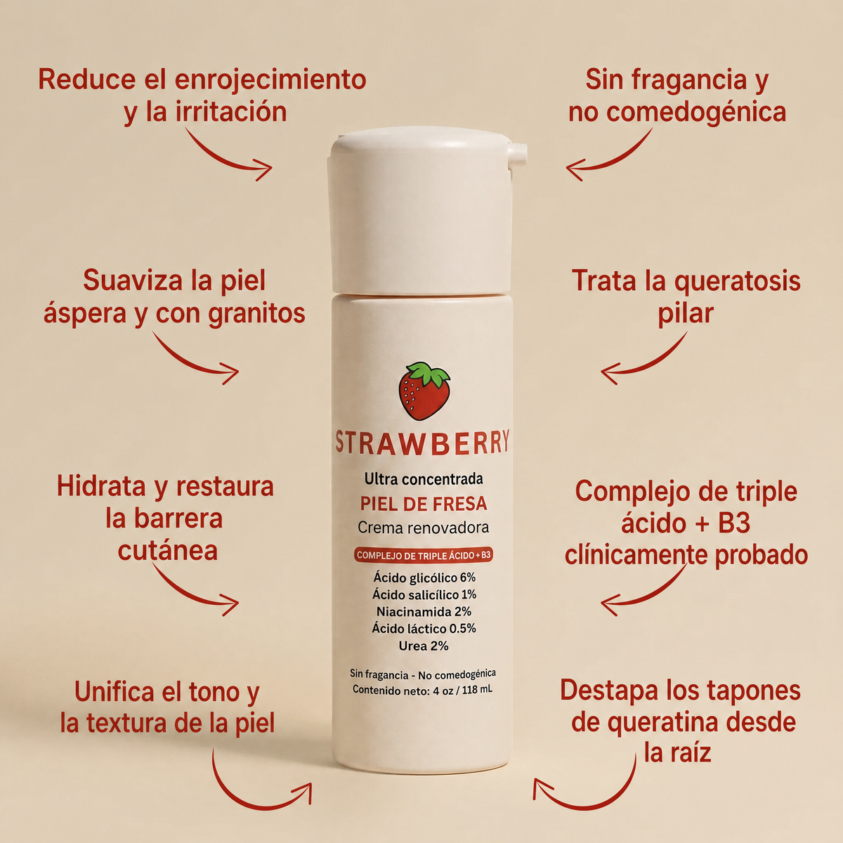 Complejo avanzado de triple ácido para la queratosis pilaris